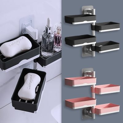 Organizzatore per bagno a 4 livelli girevole a parete | TRIORACK