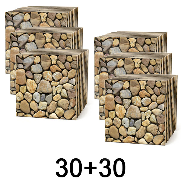 3x Piastrelle da parete 3D effetto pietra – stacca e attacca | STONEBLOCKS 1+1 GRATIS