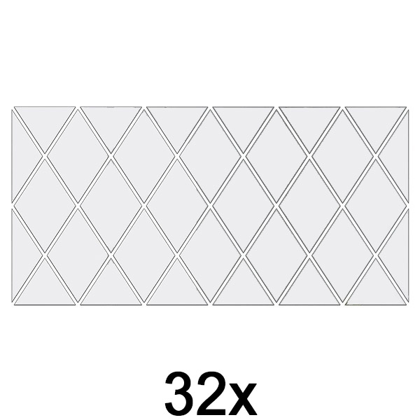 1x Adesivi murali a specchio (32 pezzi) | WALLGEM
