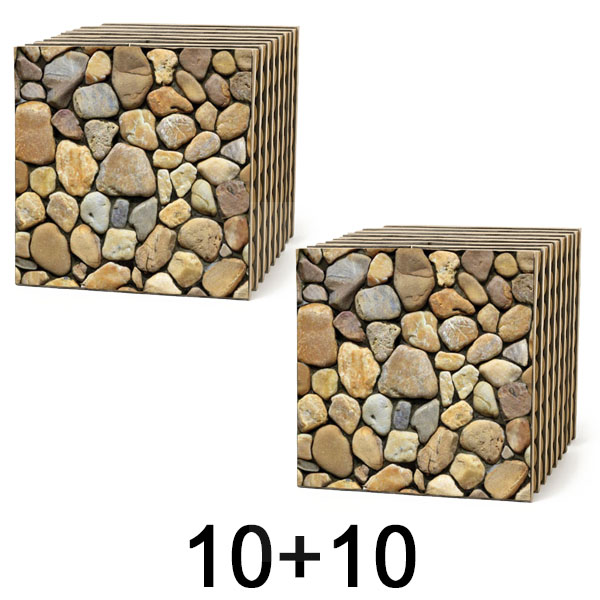 1x Piastrelle da parete 3D effetto pietra – stacca e attacca | STONEBLOCKS 1+1 GRATIS