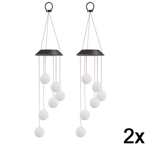 2x Luce LED solare a sospensione per giardino | AURAWIND